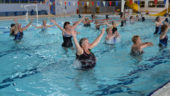 Aquacise exercise class Louth Meridian Leisure Centre Lincolnshire Swimming Pool