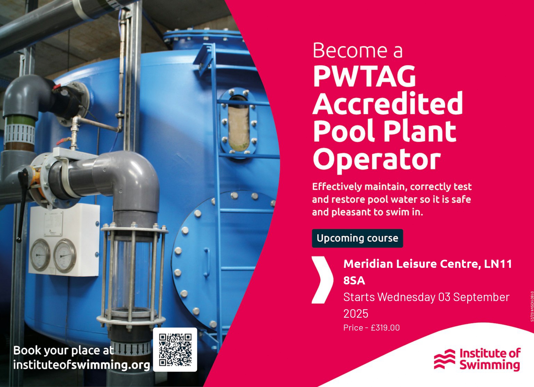 Pool Plant Operator F2F Meridian Leisure Centre 03.09.2025 Landscape