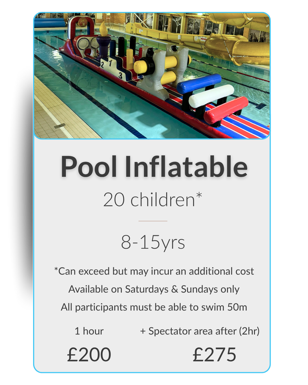 Pool Inflatable Skegness Birthday Party Block