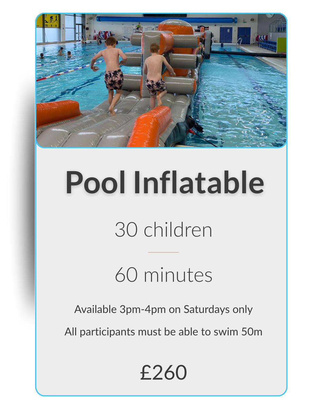 Pool Inflatable Meridian Leisure Centre Louth Birthday Party Block